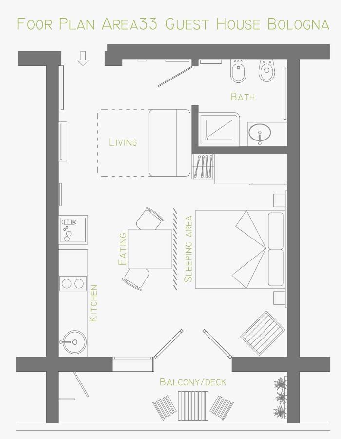 Area33 Guest House 볼로냐 외부 사진